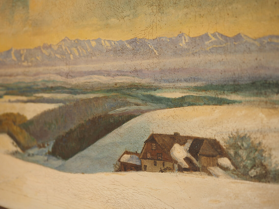 Nicht nur auf Fotos wunderschön - unsere Freiburger Hütte und das umliegende Alpenpanorama diente hier als Motiv für Maler und Zeichner