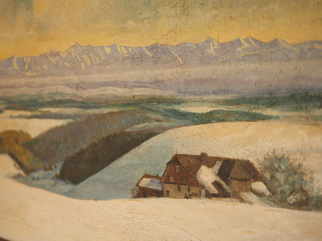 Historisches Gemälde der Freiburger Hütte